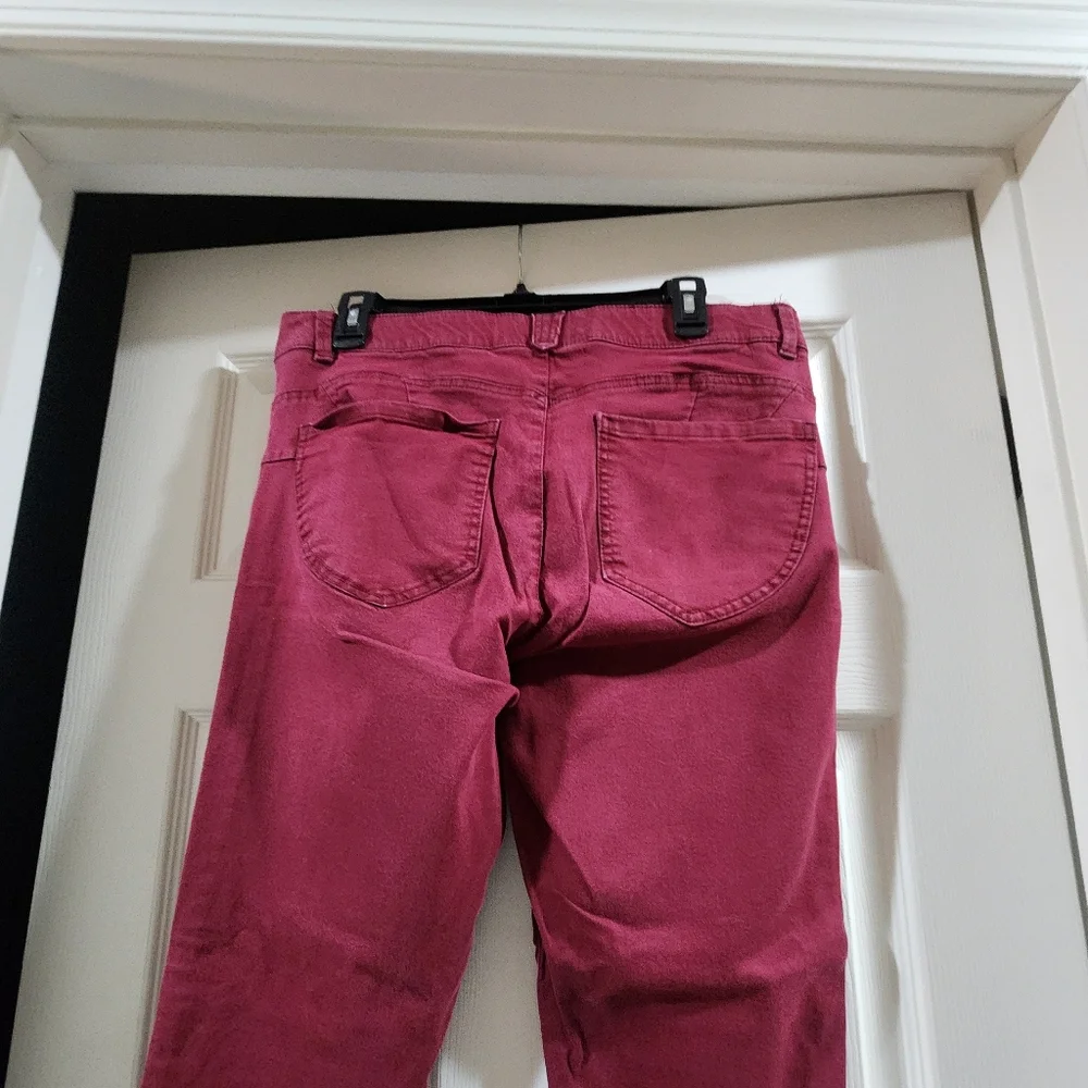Democracy Deep Red Trousers - Picture 4 of 5